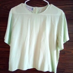 Diversity Petit sz L 100% silk blouse vintage